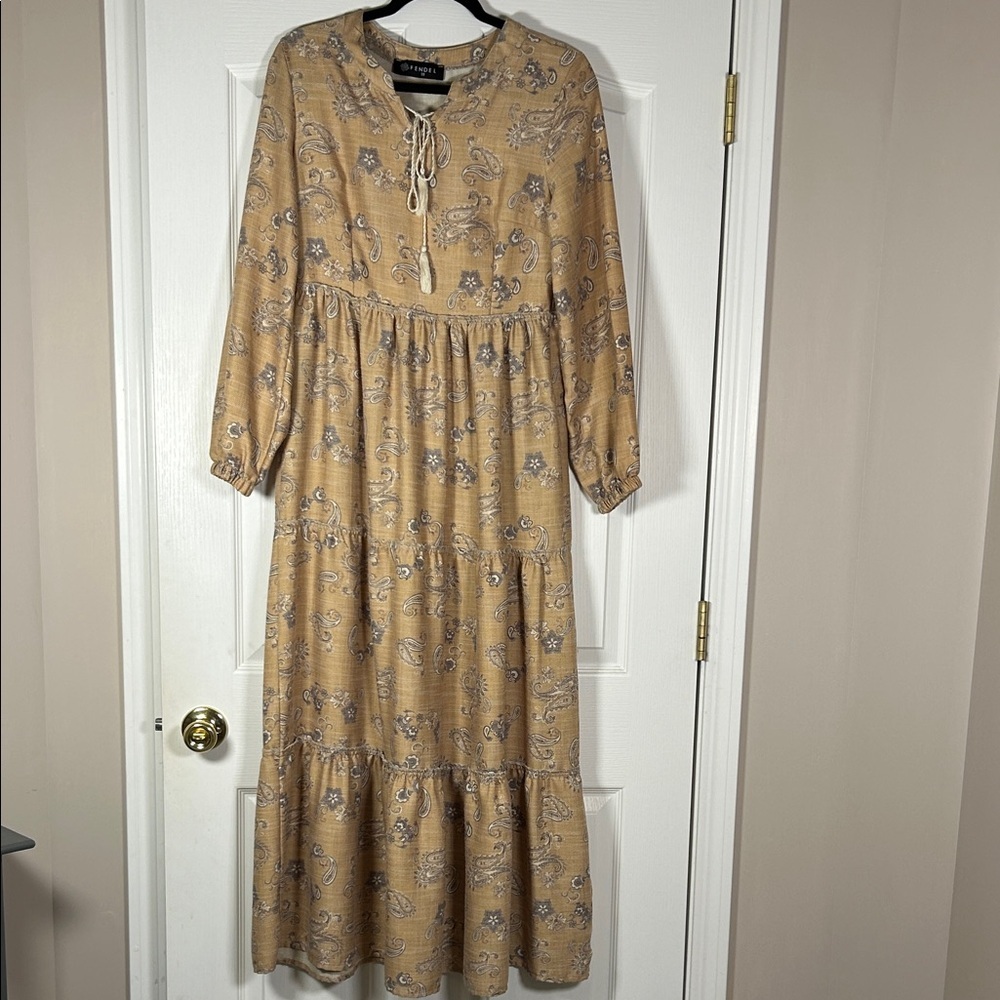 Fendel Clothing Muslim Dress 100% Cotton Made in Turkey size 38